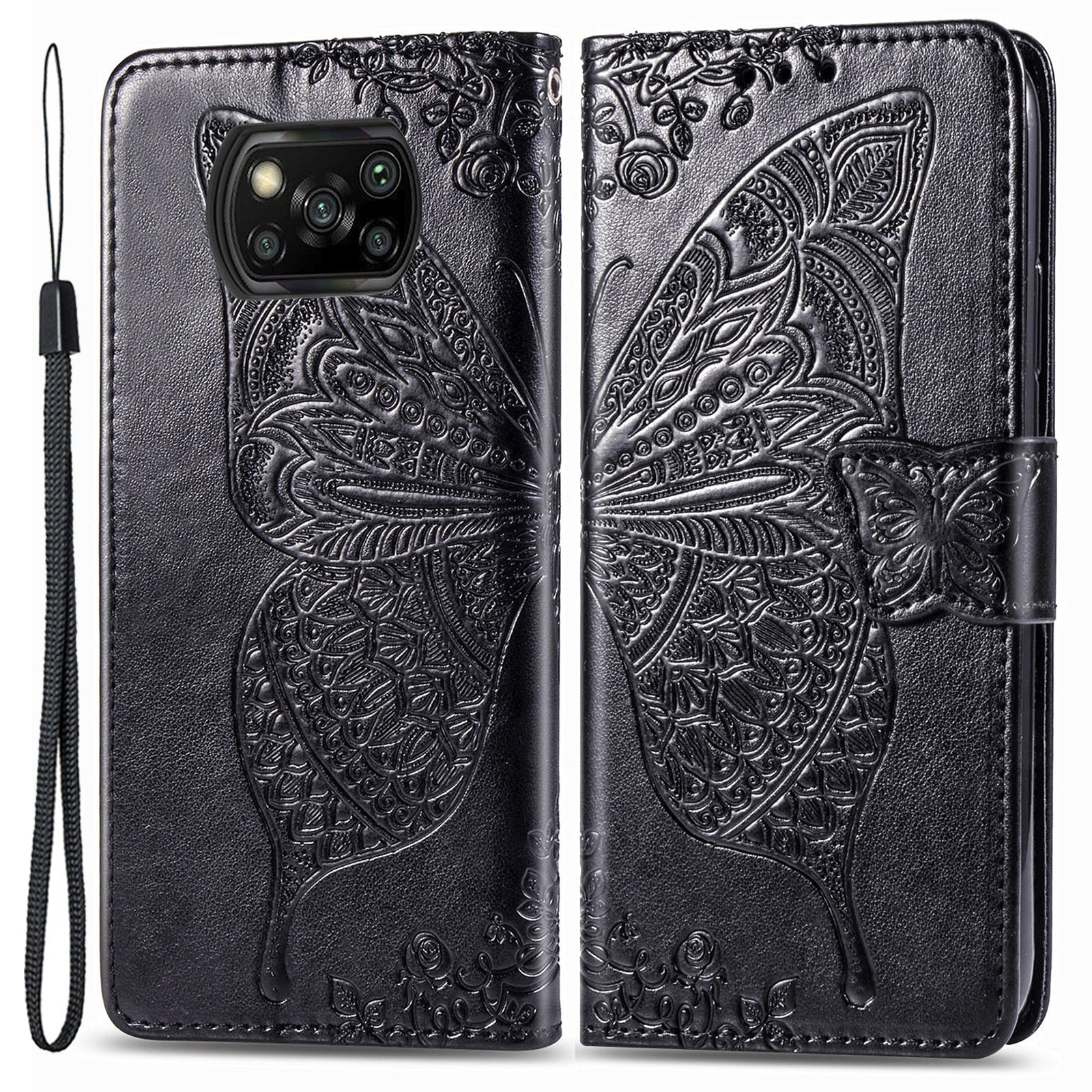 For Xiaomi Poco X3 NFC Poco X3 Poco X3 Pro Imprinted Butterfly Pattern PU Leather Stand Case Magnetic Clasp Phone Wallet Cover For Xiaomi Poco X3 NFC Poco X3 Poco X3 Pro Imprinted Butterfly Pattern PU Leather Stand Case Magnetic Clasp Phone Wallet Cover